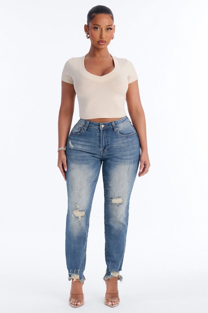 Redondo Ripped Stretch Skinny Jeans - Dark Wash