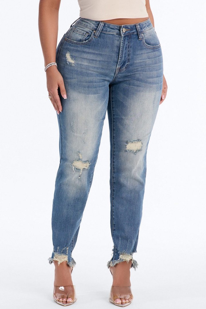 Redondo Ripped Stretch Skinny Jeans - Dark Wash