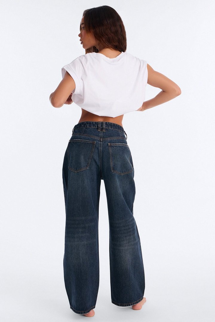 Downtown Vibe Non Stretch Jeans - Dark Denim
