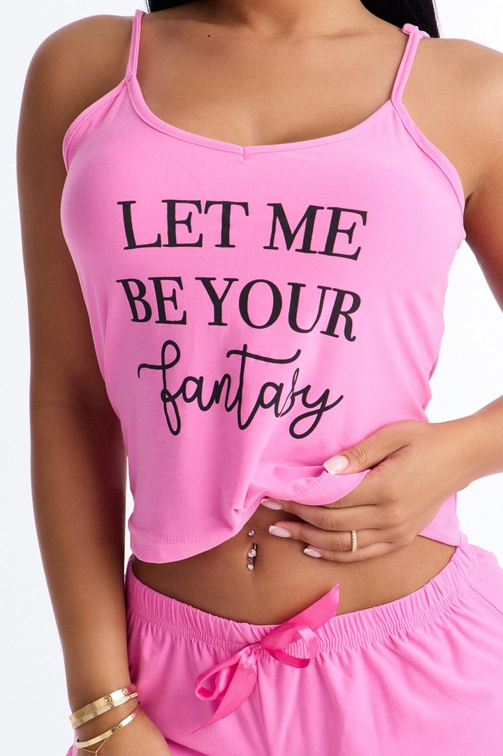 Let Me Be Your Fantasy 2pc Ruffle PJ Short Set - Pink