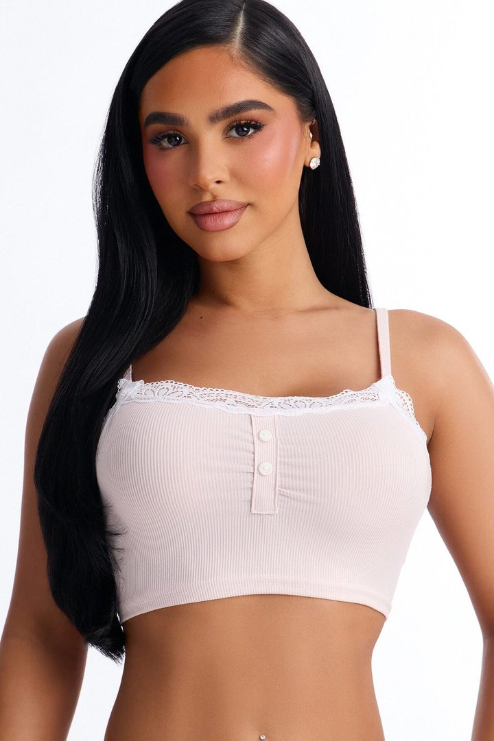 Late Night Calls Ribbed PJ Short Set - Tan