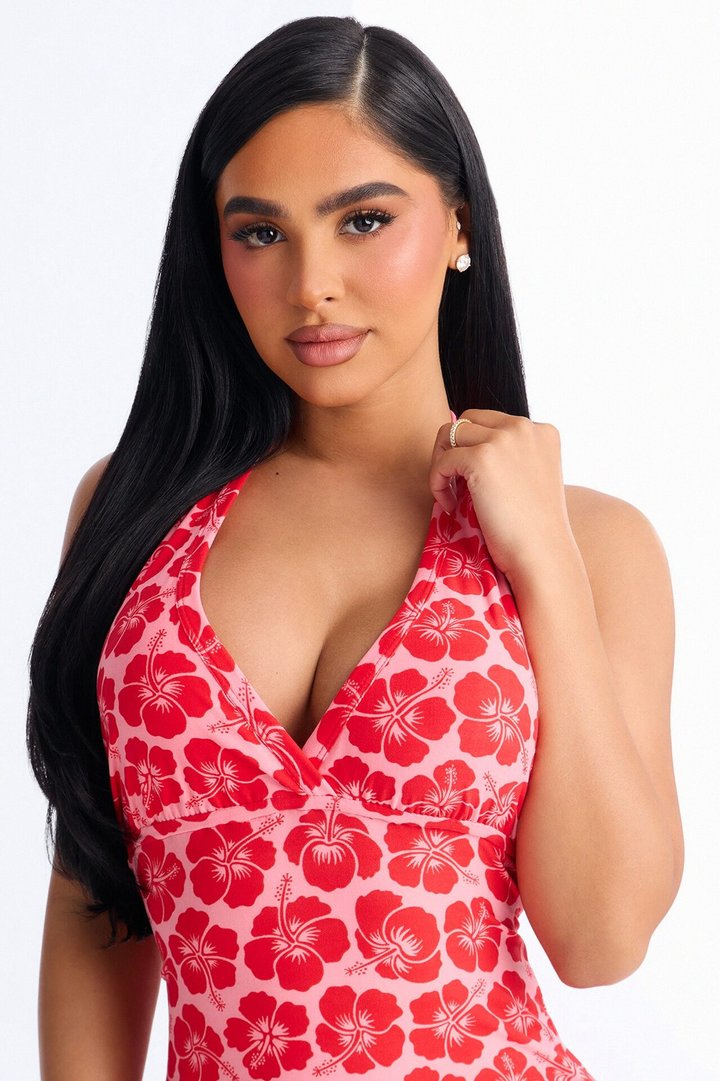 Tropical Beauty PJ Sleep Dress - Red
