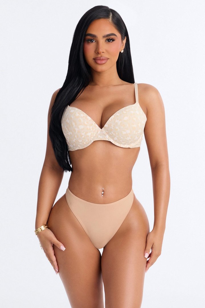 Flexible Fit Comfort Stretch Push Up Bra - Sand/combo