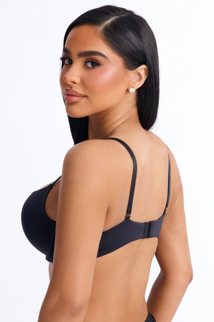 Flexible Fit Comfort Stretch Push Up Bra - Black