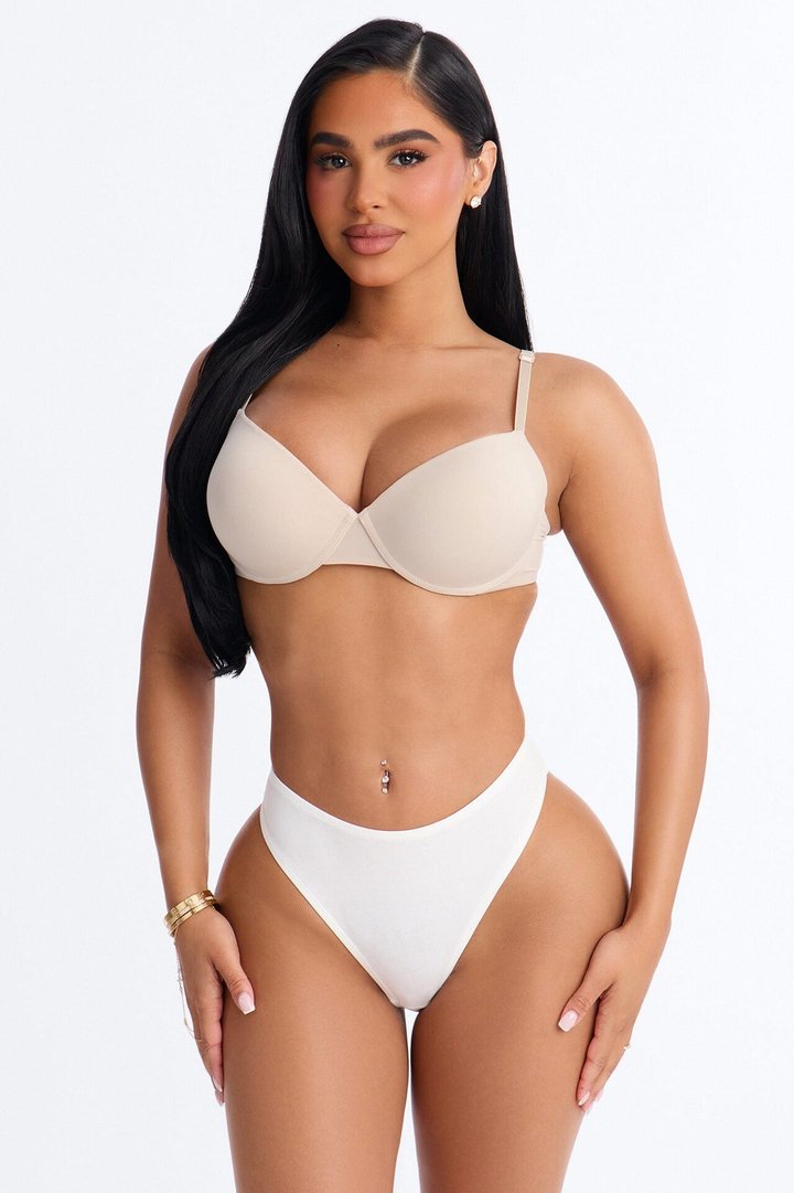 Flexible Fit Extreme Push Up Bra - Stone