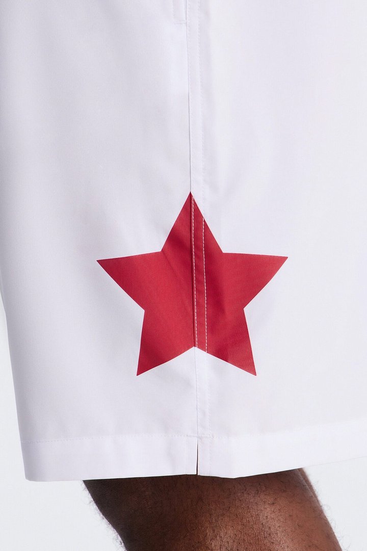 USA Freedom Stars Swim Trunk 7″ - White/combo