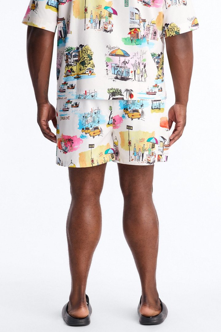 Euro Summer Swim Trunk 4″ - Multi Color