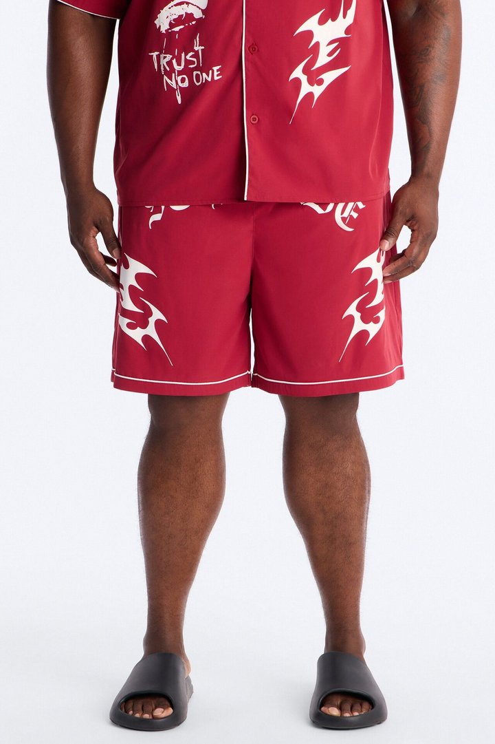 Self Made Vandal Swim Trunk 7″ - Red