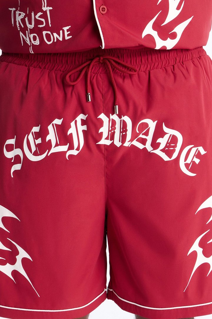Self Made Vandal Swim Trunk 7″ - Red