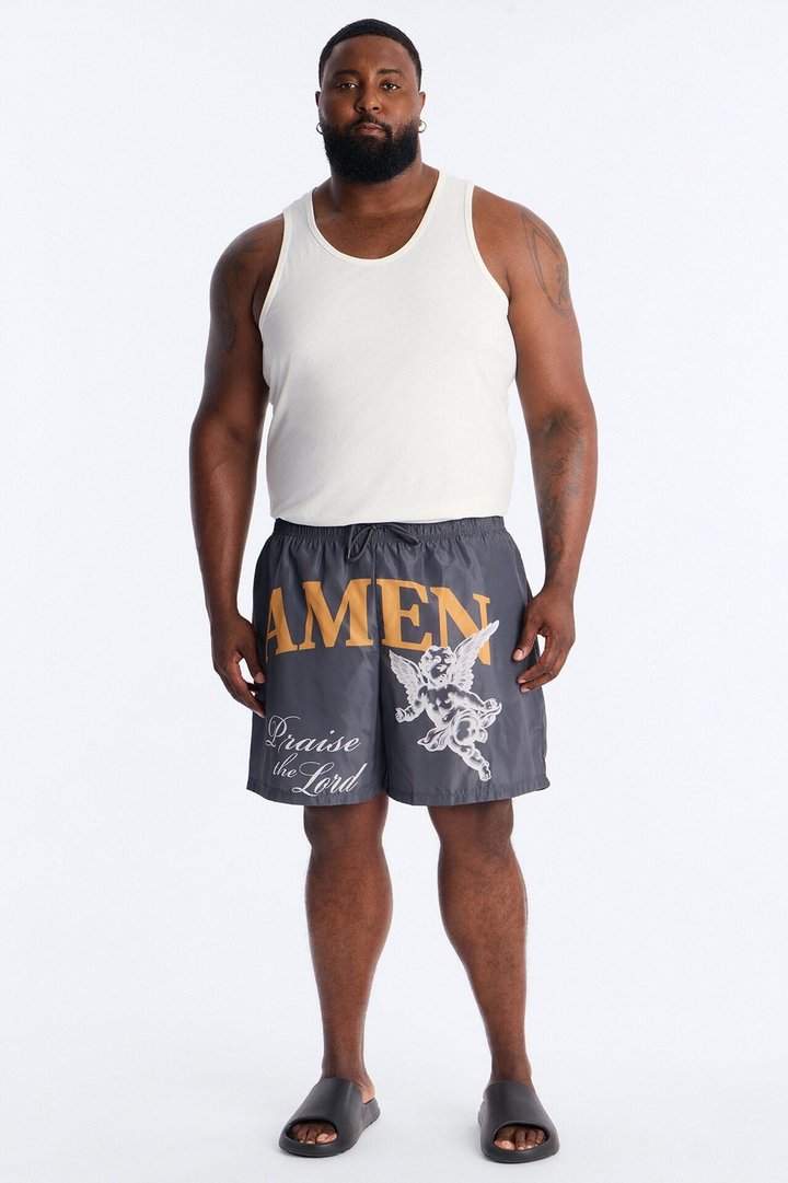 Amen Drift Swim Trunk 7″ - Grey