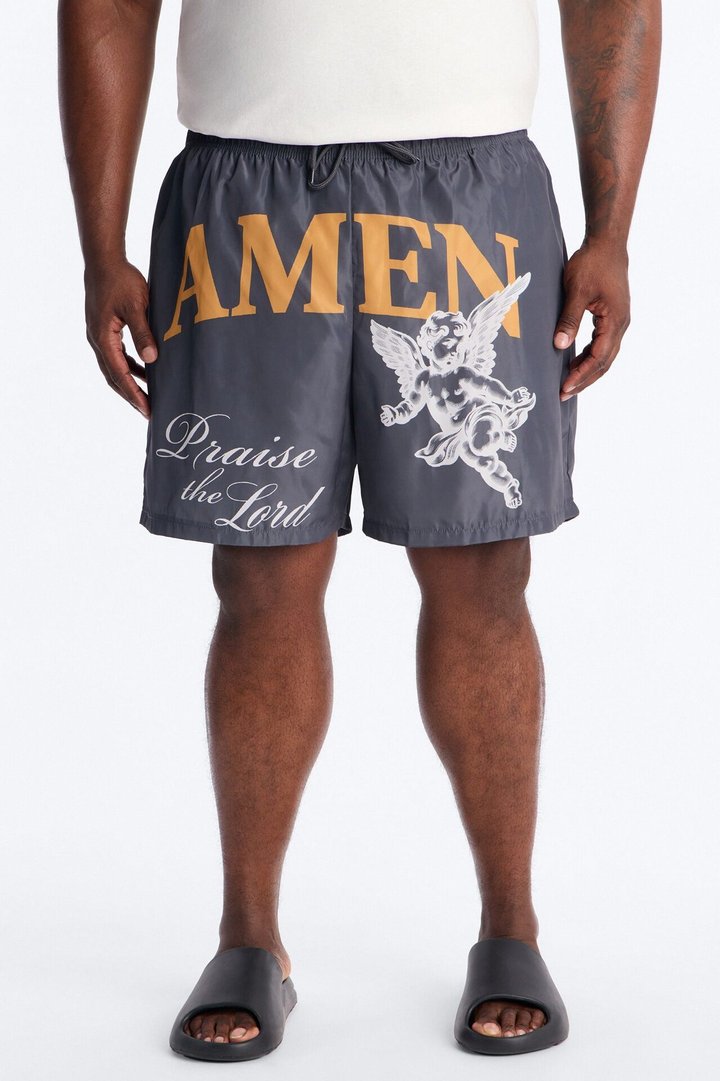 Amen Drift Swim Trunk 7″ - Grey