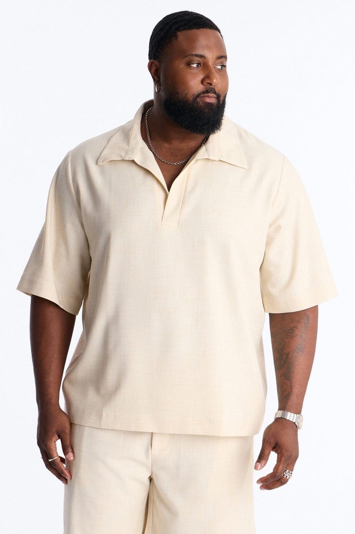 Sorrento Relaxed Polo - Tan