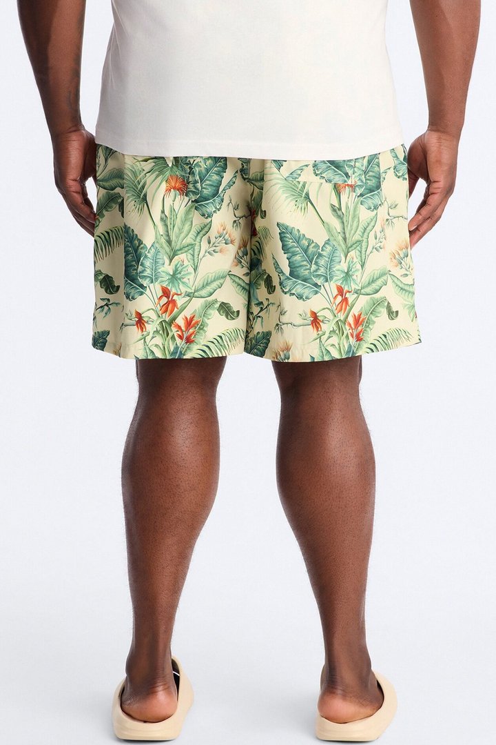 Tropical Cabana Swim Trunk 7″ - Green