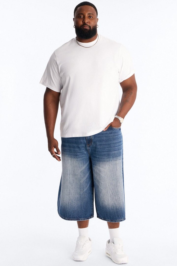 Super Baggy Melrose Denim Short - Dark Wash