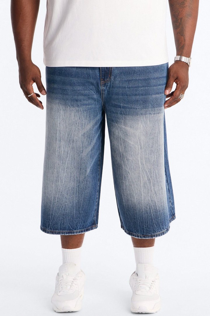 Super Baggy Melrose Denim Short - Dark Wash