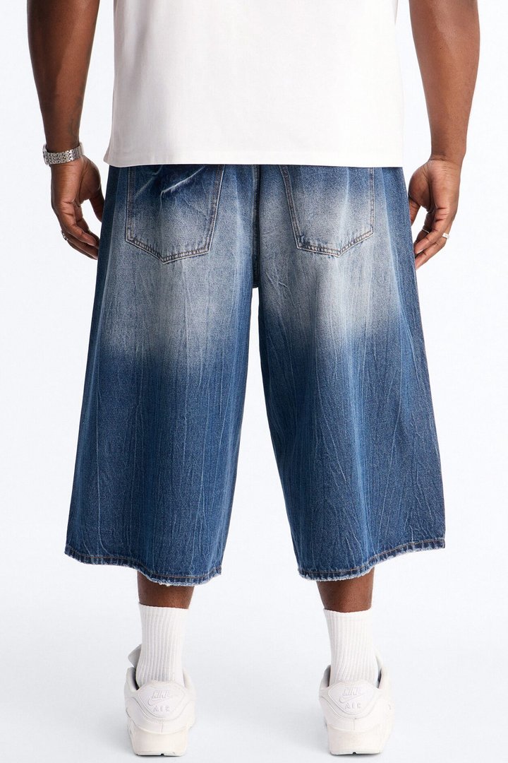 Super Baggy Melrose Denim Short - Dark Wash