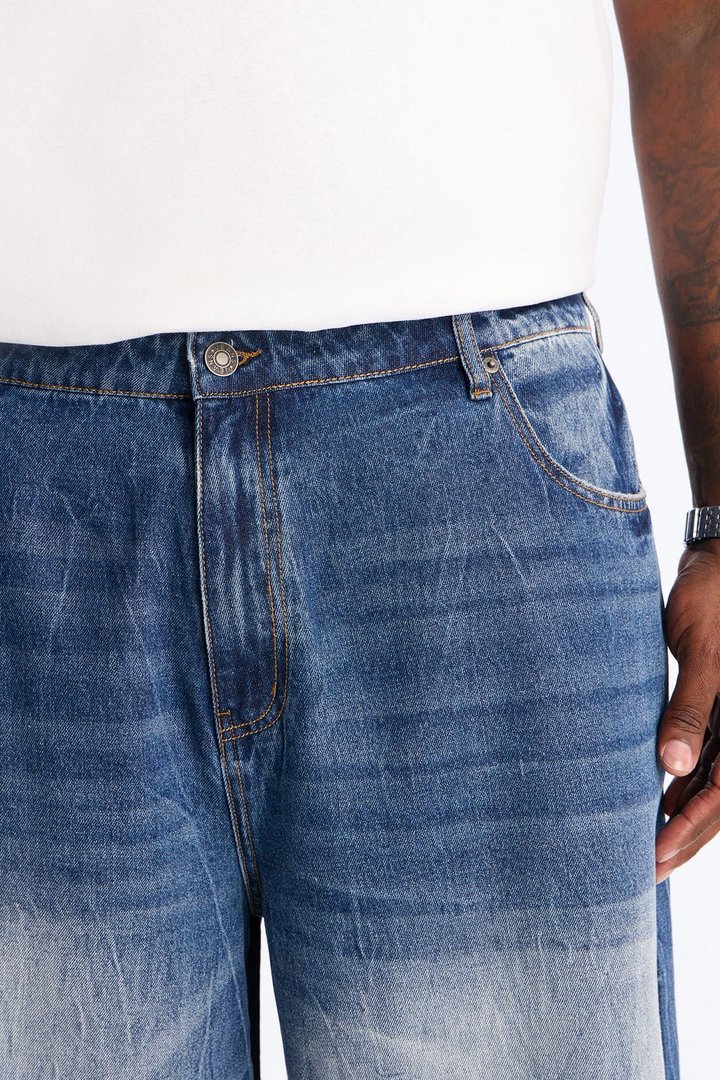 Super Baggy Melrose Denim Short - Dark Wash