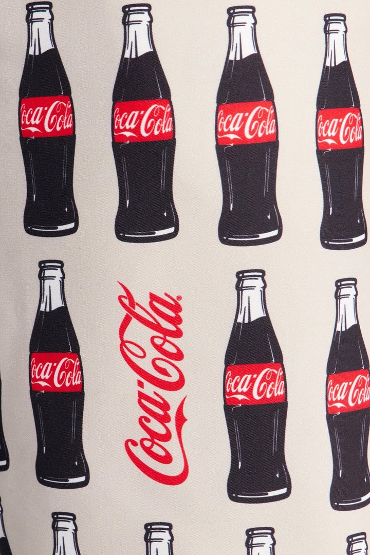 Coca-Cola Vintage Bottle Swim Trunk 7″ - Sand
