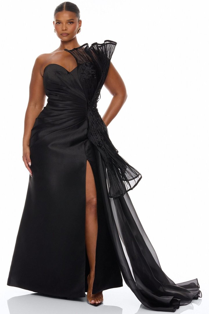 Meant To Be Satin Gown - Black