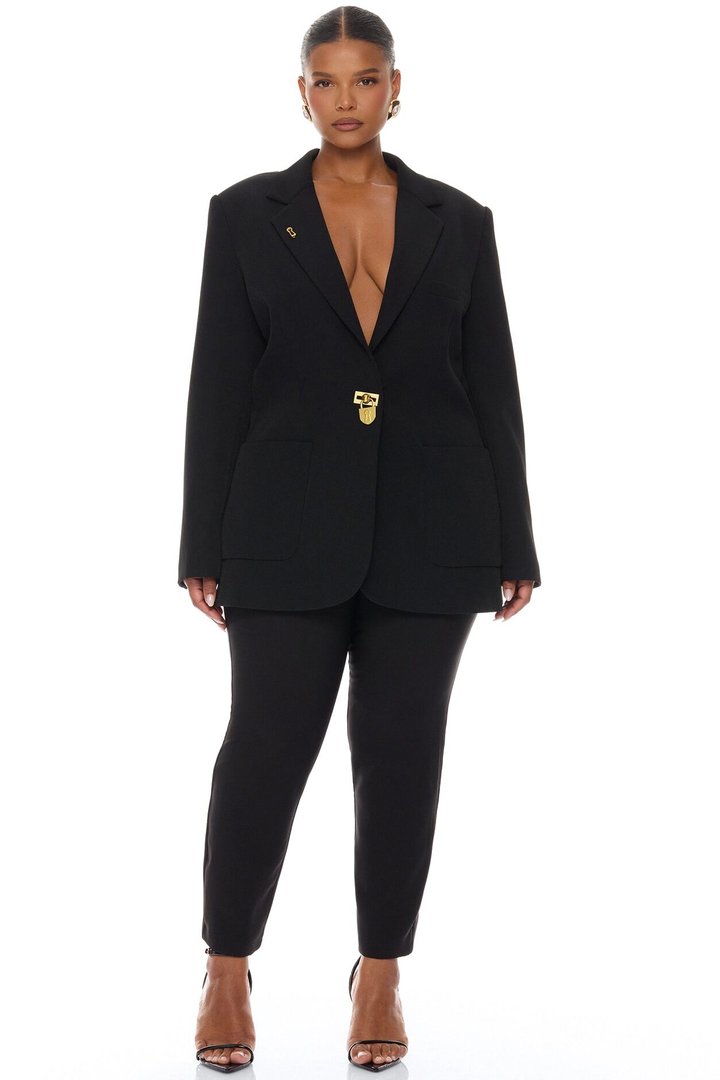 Odette Hardware Blazer - Black