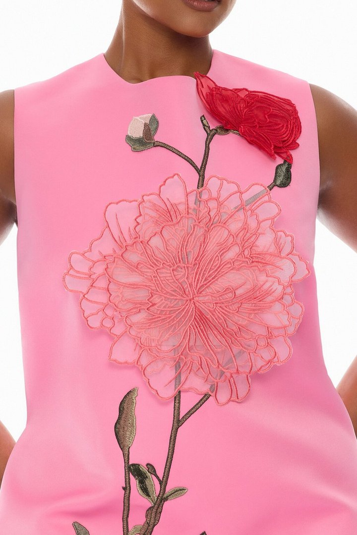 Madyson Embroidered Mini Dress - Pink