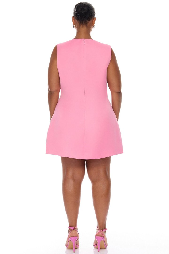 Madyson Embroidered Mini Dress - Pink