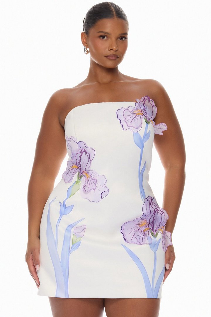 Hopeless Romantic Floral Mini Dress - Purple/combo