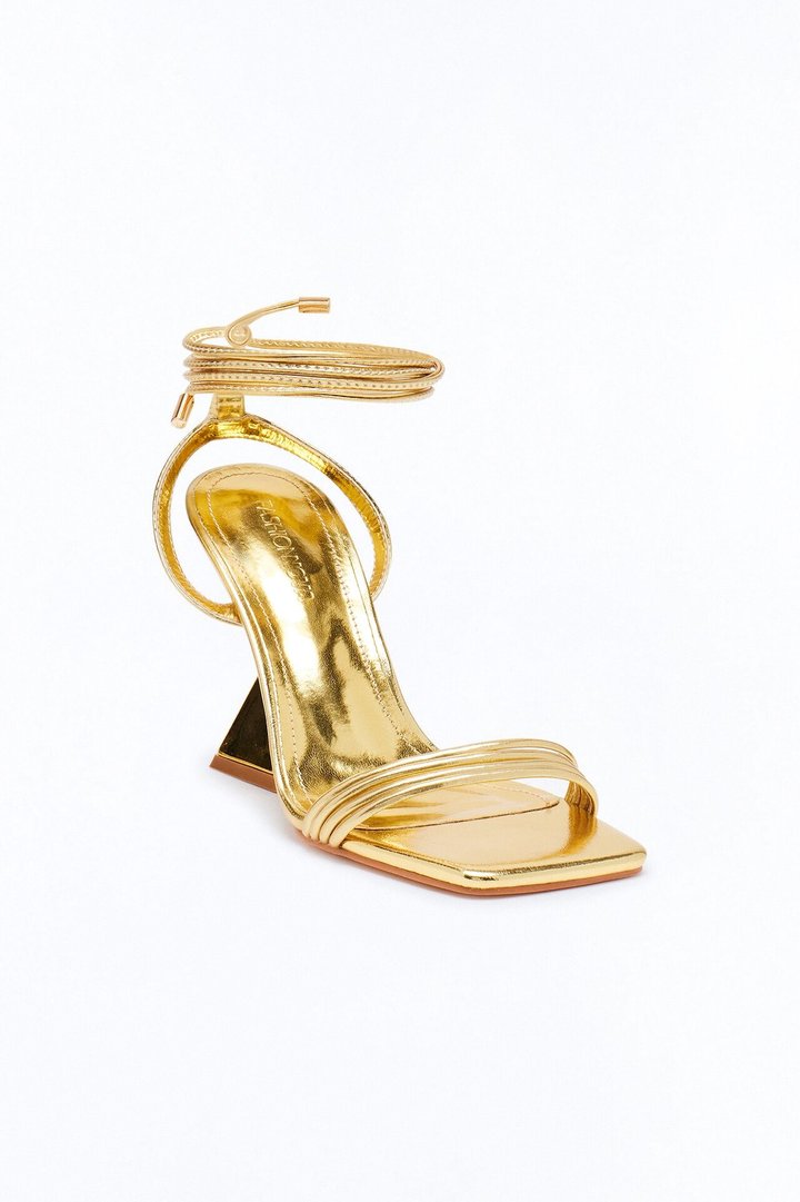 Saphira Wrap Up Novelty Wedges - Gold