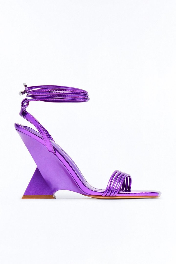 Saphira Wrap Up Novelty Wedges - Purple