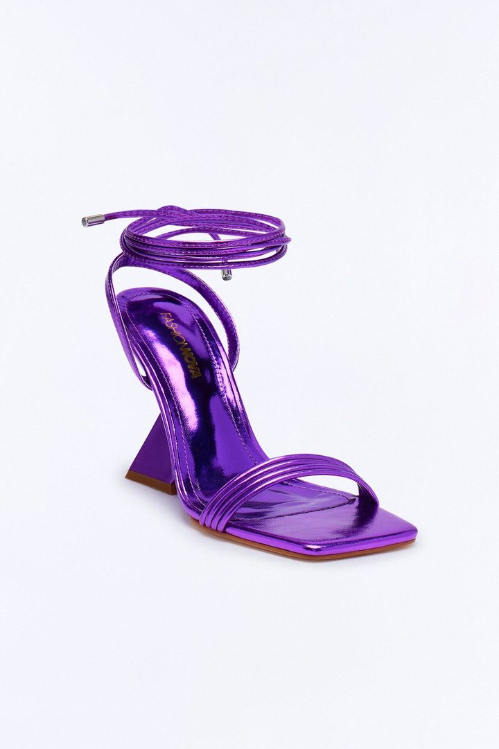 Saphira Wrap Up Novelty Wedges - Purple