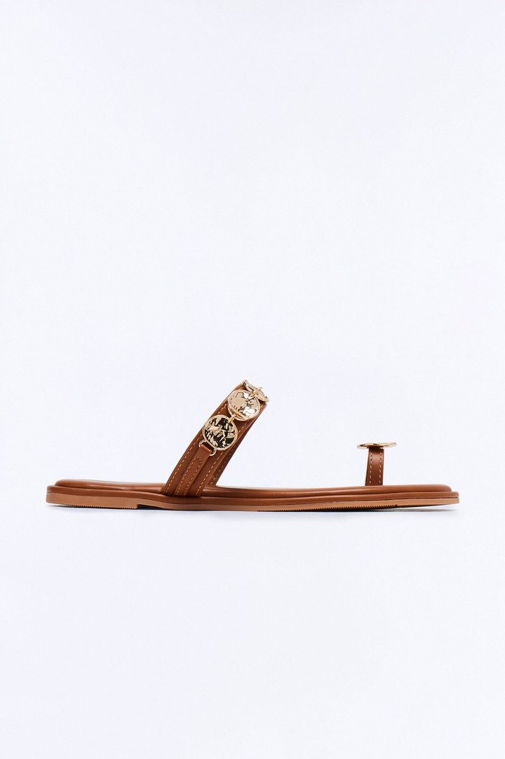Liko Hardware Toe Ring Sandals - Brown