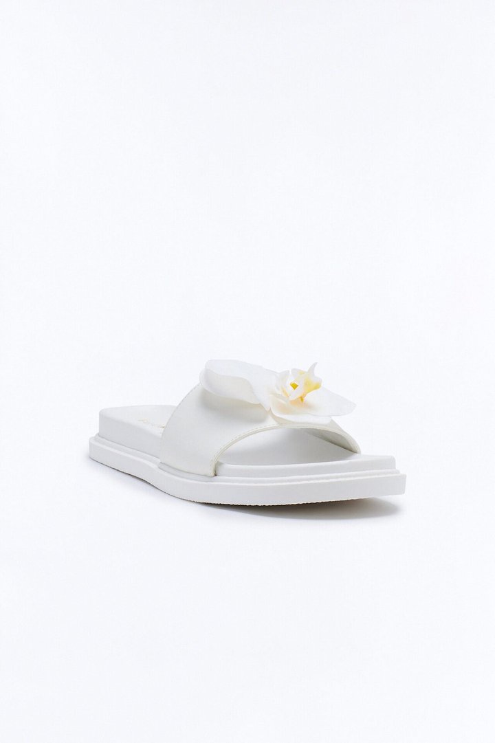 Lillian Orchid Slides - White