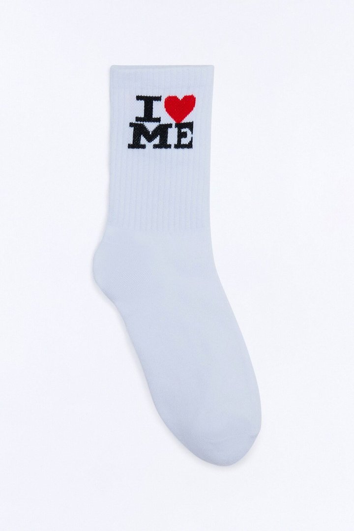 Mini I Love Myself Socks - White/combo