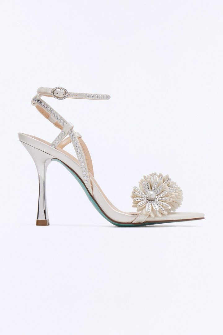 Betsey Johnson Mylee Embellished Heels - Ivory