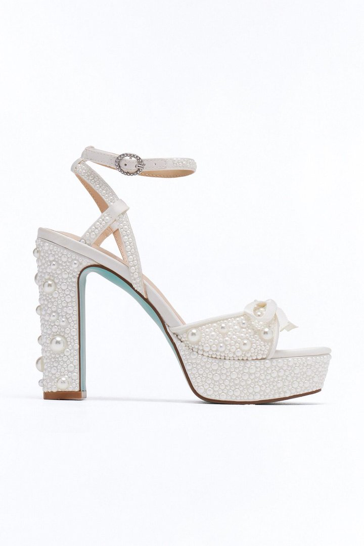 Betsey Johnson Enola Pearl Platform Heels - Pearl