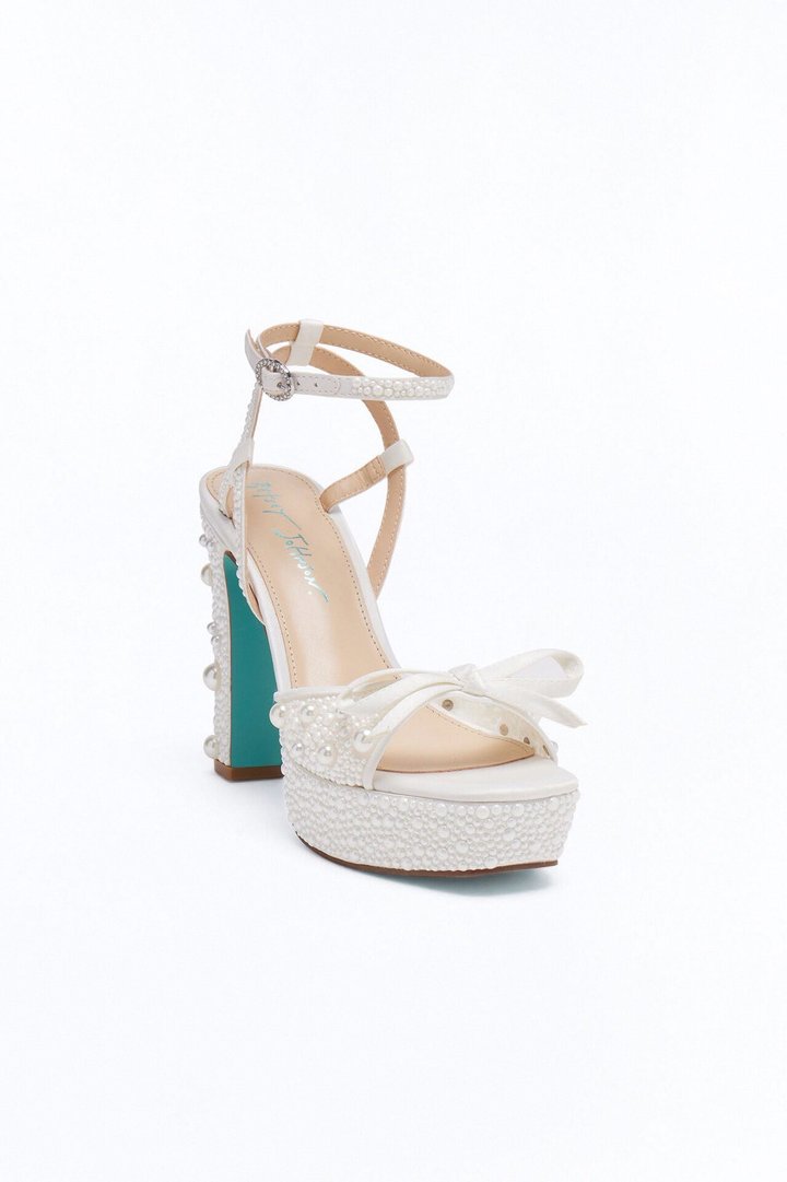 Betsey Johnson Enola Pearl Platform Heels - Pearl
