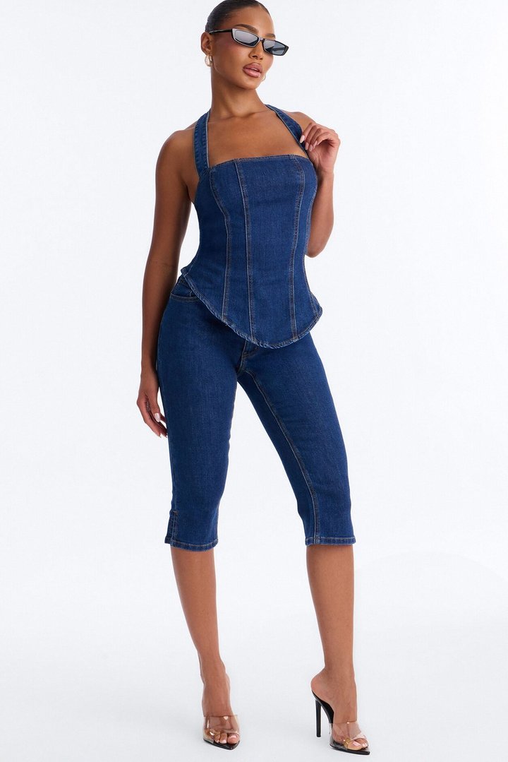 Denim Daze Capri Set - Dark Wash