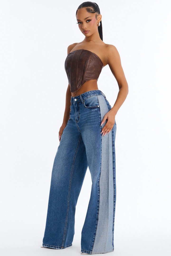 Backroad Baby Wide Leg Jeans - Dark Wash