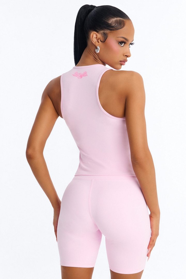Von Dutch Sporty Scoop Neck Tank - Pink