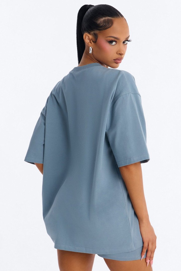 Local Celebrity Short Set - Slate Blue