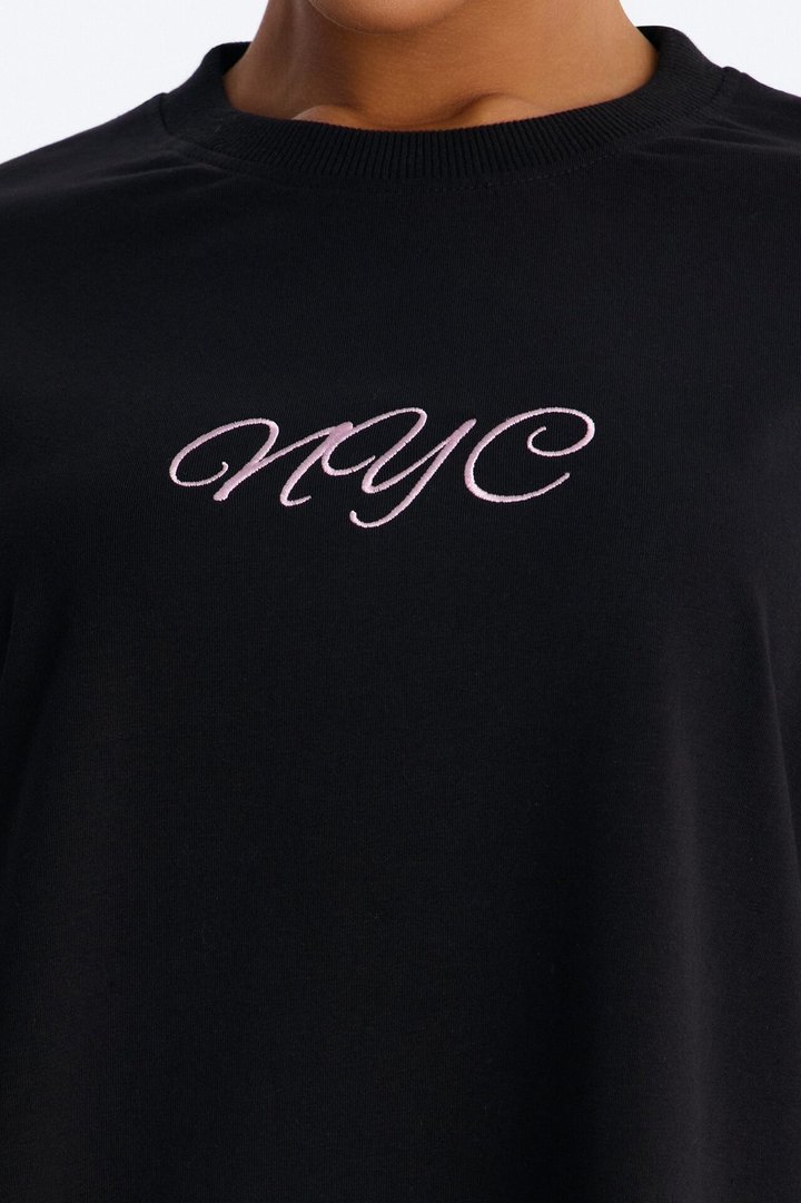New York Or BowWhere Short Set - Black/Pink