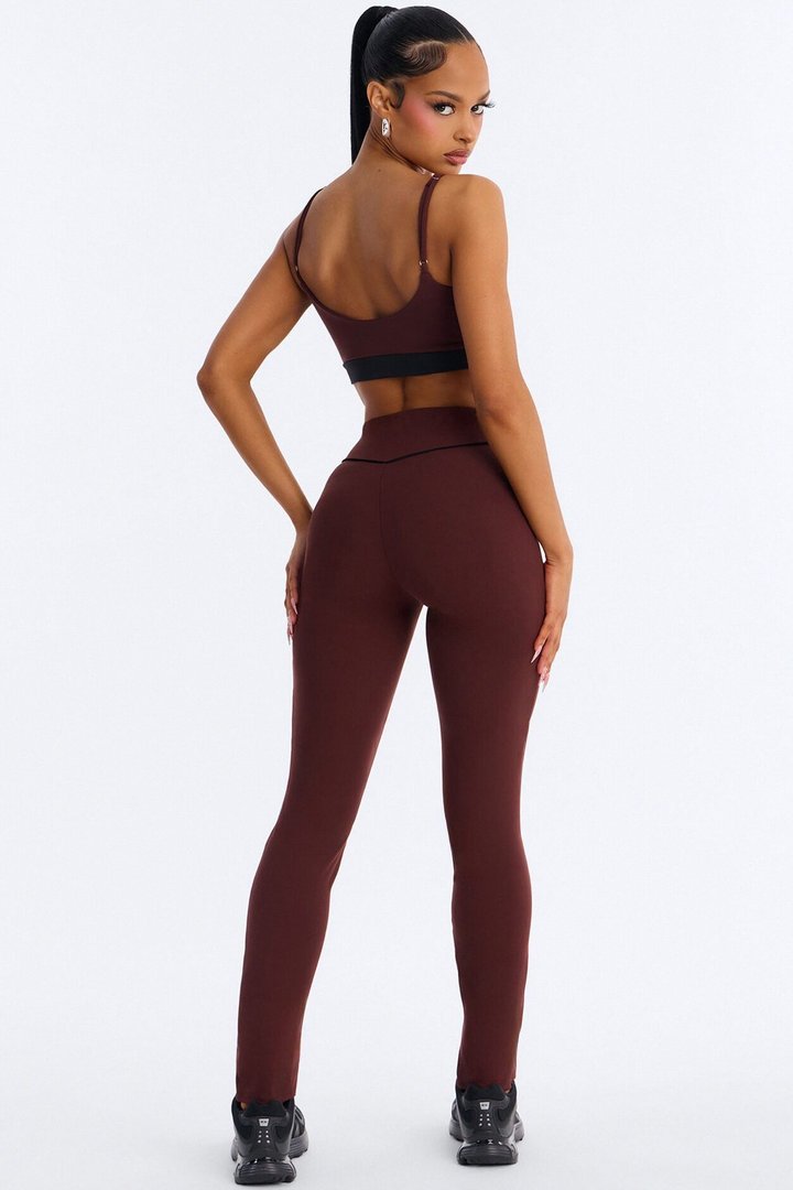 Contour In Motion Active Pant Set - Chocolate