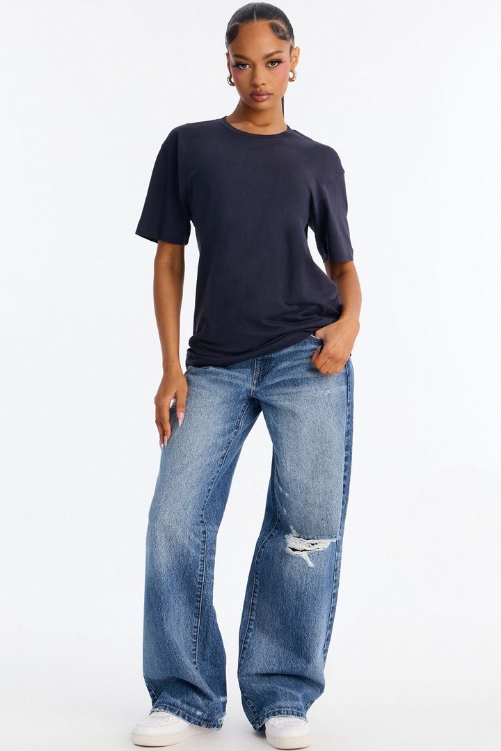 Random Tuesday Oversized T Shirt - Midnight Blue