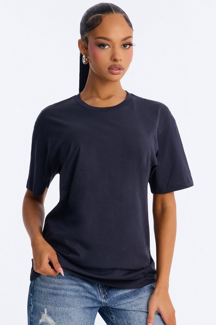 Random Tuesday Oversized T Shirt - Midnight Blue