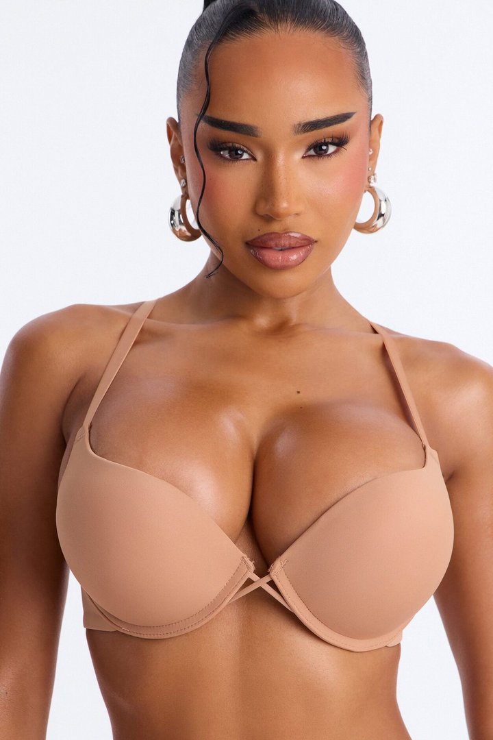 Nova Microfiber Extreme Lift Level 3 Push Up Bra - Nude