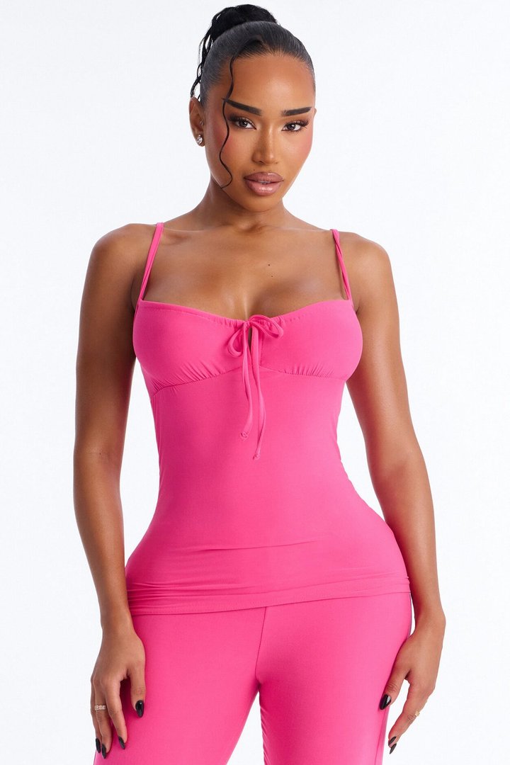 Cute But Sleepy PJ Pant Set - Hot Pink