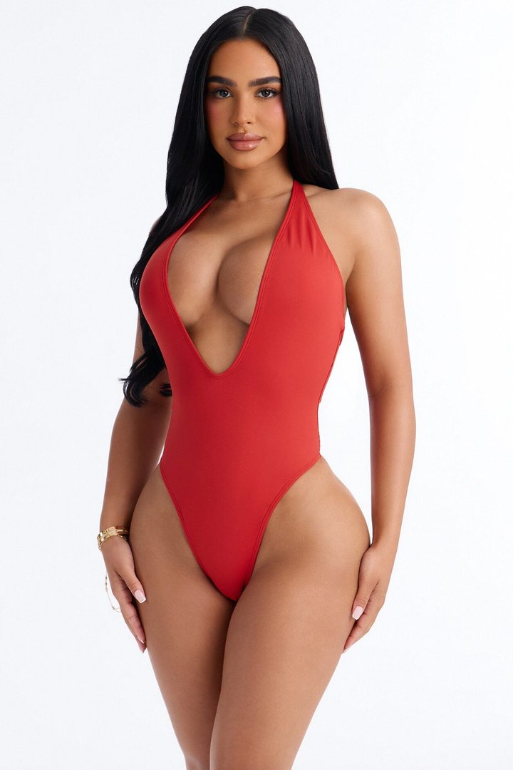 I'm Bad For You 1pc Swimsuit - Rust