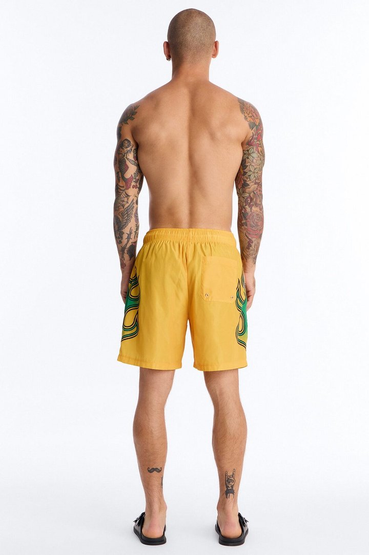 Brazil Circuit Velocity Swim Trunk 7″ - Yellow/combo