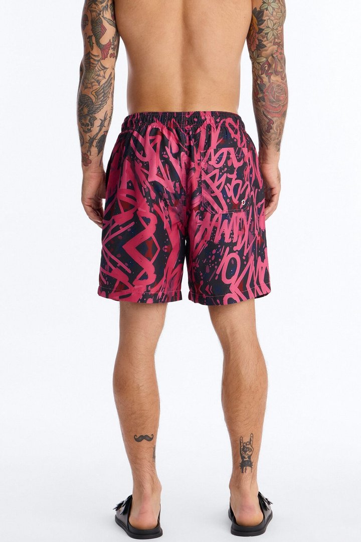 Rodman Poolside Swim Trunk 7″ - Pink/combo