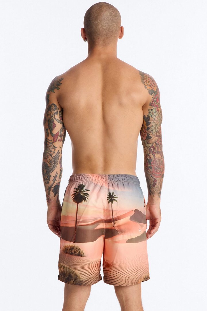 Hellcat Desert Heatwave Photoreal Swim Trunk 7″ - Multi Color